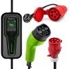 Qoltec Adapter siłowy do ładowarek EV | gniazdo CEE 16A 5P | Przejściówka 400V na SCHUKO 230V | max 16A | 3.5kW